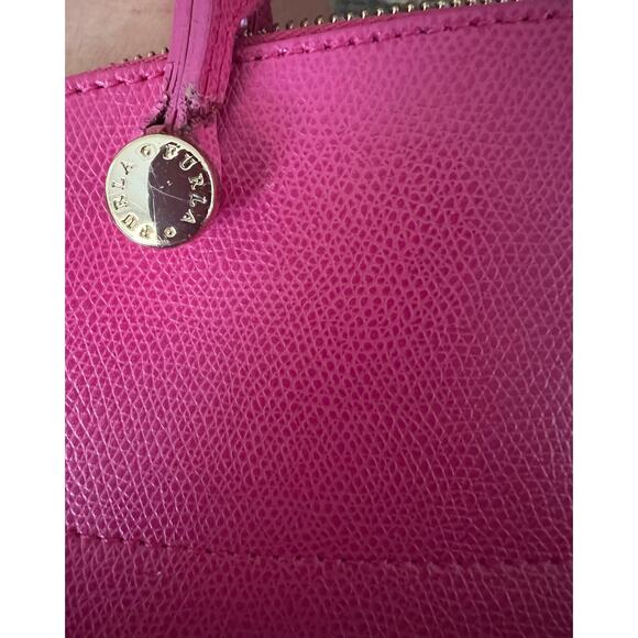 Authentic Furla Piper M Hot Pink Leather Handbag Bag Satchel Purse - Picture 11 of 12